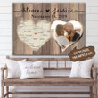 Anniversary Couple Gift For Her For Him Map Personalized Canvas