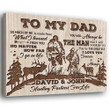 Dad Son Father Hunting Partner Meaningful Personalized Canvas