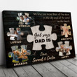 Dad Father Daughter Son God Says Meaningful Personalized Canvas