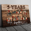 5 Years 5th Anniversary Couple Love Wife Husband Personalized Canvas