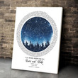 Couple Anniversary It All Began Under Sky Star Map Personalized Canvas