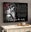 Skull Flower I Love You The Most Canvas Gift For The Loved One