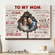 For Mom From Son It's Not Easy To Raise A Child Personalized Canvas
