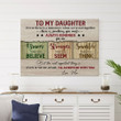 To My Daughter From Mom Positive Mother And Daughter Gift Canvas