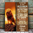 To My Son You Can't Withstand The Storm Canvas Gift For Son