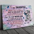 Gift For Daughter From Dad To My Daughter Never Lose Canvas