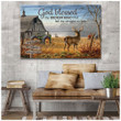 God Blessed The Broken Road Barn Deer Couple Personalized Canvas