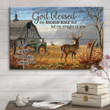 God Blessed The Broken Road Barn Deer Couple Personalized Canvas