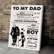 Hockey-To My Dad Poster & Matte Canvas TRK21102801-TRD21102801