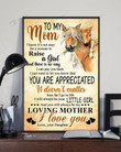 Horse to my mom-Daughter Poster & Matte Canvas BIK21042208-BID21042208