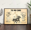 To My Dad-daughter Horse Racing Poster & Matte Canvas BIK20120901-BID20120901