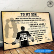 Hockey Mom To My Son Personalized Poster & Matte Canvas BIK21102802-BID21102802