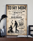 To My Mom-Your little Boy Poster & Matte Canvas TRK21032301-TRD21032301