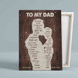 Personalized Name Canvas, To My Dad Canvas, Family Canvas, Dad And Son Canvas, Wall Art Canvas