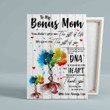 Personalized Name Canvas, To My Bonus Mom Canvas, DNA Tree Canvas, Family Canvas, Gift Canvas