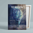 To My Son Canvas, Never Forget That I Love You Canvas, Lion Canvas, Family Canvas