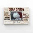 Personalized Image Canvas, Dear Daddy Canvas, You're My Hero Canvas, Ultrasound Canvas