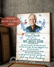 Personalized Memorial Gift Canvas Heaven We Miss Him Top 5 BENICEE
