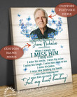 Personalized Memorial Gift Canvas Heaven I Miss Him Top 5 BENICEE