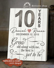 Personalized Valentine Gift Art Canvas Grow Old Gray Version Top 10 BENICEE