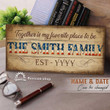 Family Canvas Wall Art Custom Name Family Together Is My Favourite Place To Be At Benicee