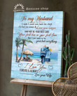 Anniversary Gift For Husband Wall Art Canvas Walking On The Beach Blue Ver Top 15 BENICEE