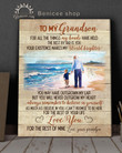 Gift For Kids Canvas To My Grandson Ocean From Grandpa Walking on the Beach Top 10 BENICEE
