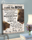 BENICEE Top 5 Daughter Gift Wall Art Canvas - I Love You More Lion Version