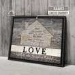 Personalized Family Wall Art Canvas Love makes this house a Home Home Names