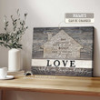 Personalized Family Wall Art Canvas Love makes this house a Home Home Names