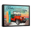 Personalized Canvas Jeep Wall Art Home Is Wherever I Am With You