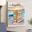 Family Gift, Family Present, Beach Wall Art, Together We Make A Family Sign