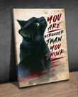 Black cat - Stronger than you think canvas