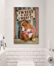 English bulldog - I woof it Canvas