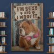 English bulldog - I woof it Canvas