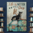 German shepherd - Life is better with a dog Canvas
