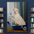 Labrador - Reading daily dog Canvas
