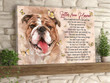 English bulldog - Letter from heaven Canvas