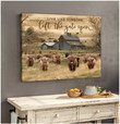 Live Like Someone Left The Gate Open Highland Cattle Canvas Wall Art Decor - Canvas Prints