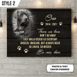 Those We Love Don't Go Away Personalized Dog Memorial Passing Gift - Pet Loss Gift Horizontal Poster Canvas Framed Print