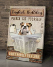 English Bulldog - Please sit yourself Canvas HY210201