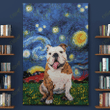 English bulldog in a beautiful night Canvas