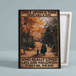 Once Upon A Time There Was A Girl Canvas, Halloween Canvas, Witch Canvas, Black Cat Canvas