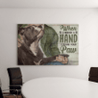 Pit bull - When I needed a hand I found my dog's paw Canvas