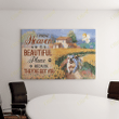 English bulldog - I know heaven is a beautiful place Canvas