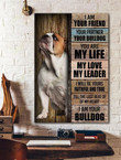 English Bulldog - I am your friend Dog Portrait Canvas Prints, Wall Art