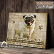 BENICEE Top 3 Memorial Dog Personalized Wall Art Canvas - When tomorrow start without me