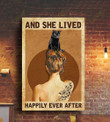 Black cat - And she lived happily ever after Canvas