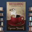 English bulldog - Coffee club Canvas