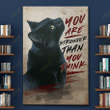 Black cat - Stronger than you think canvas